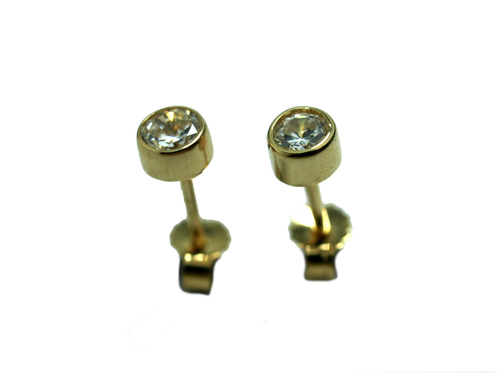 PENDIENTES ORO AMARILLO Y CIRCONITA