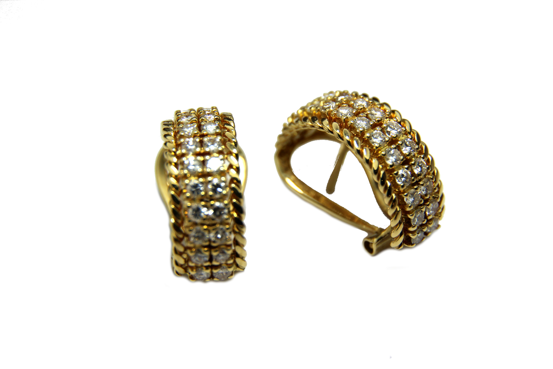 PENDIENTES ORO AMARILLO Y BRILLANTE