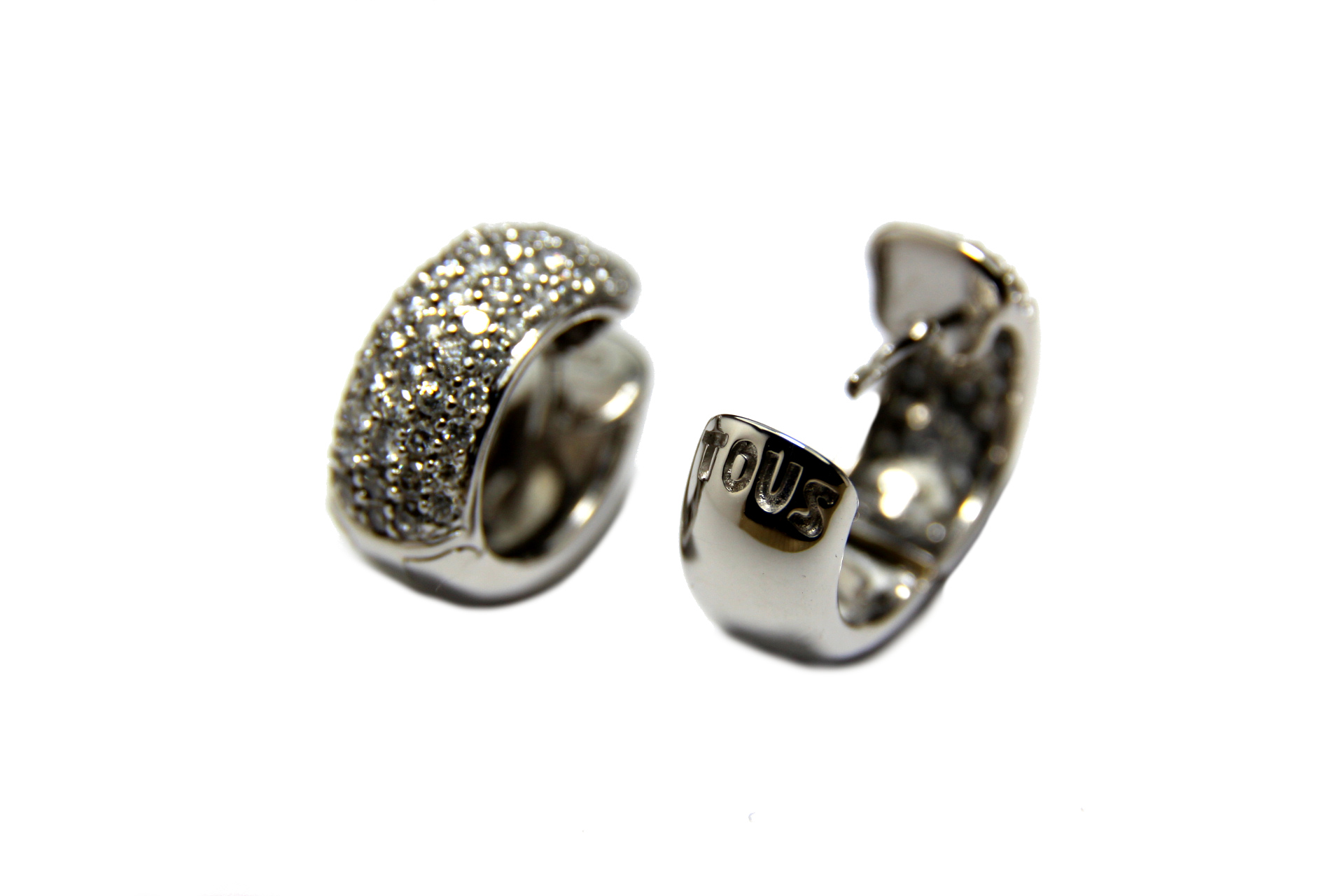 PENDIENTES ORO BLANCO Y BRILLANTE