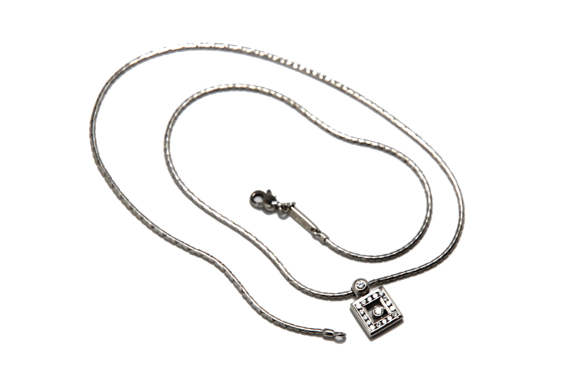 GARGANTILLA ORO BLANCO Y BRILLANTE