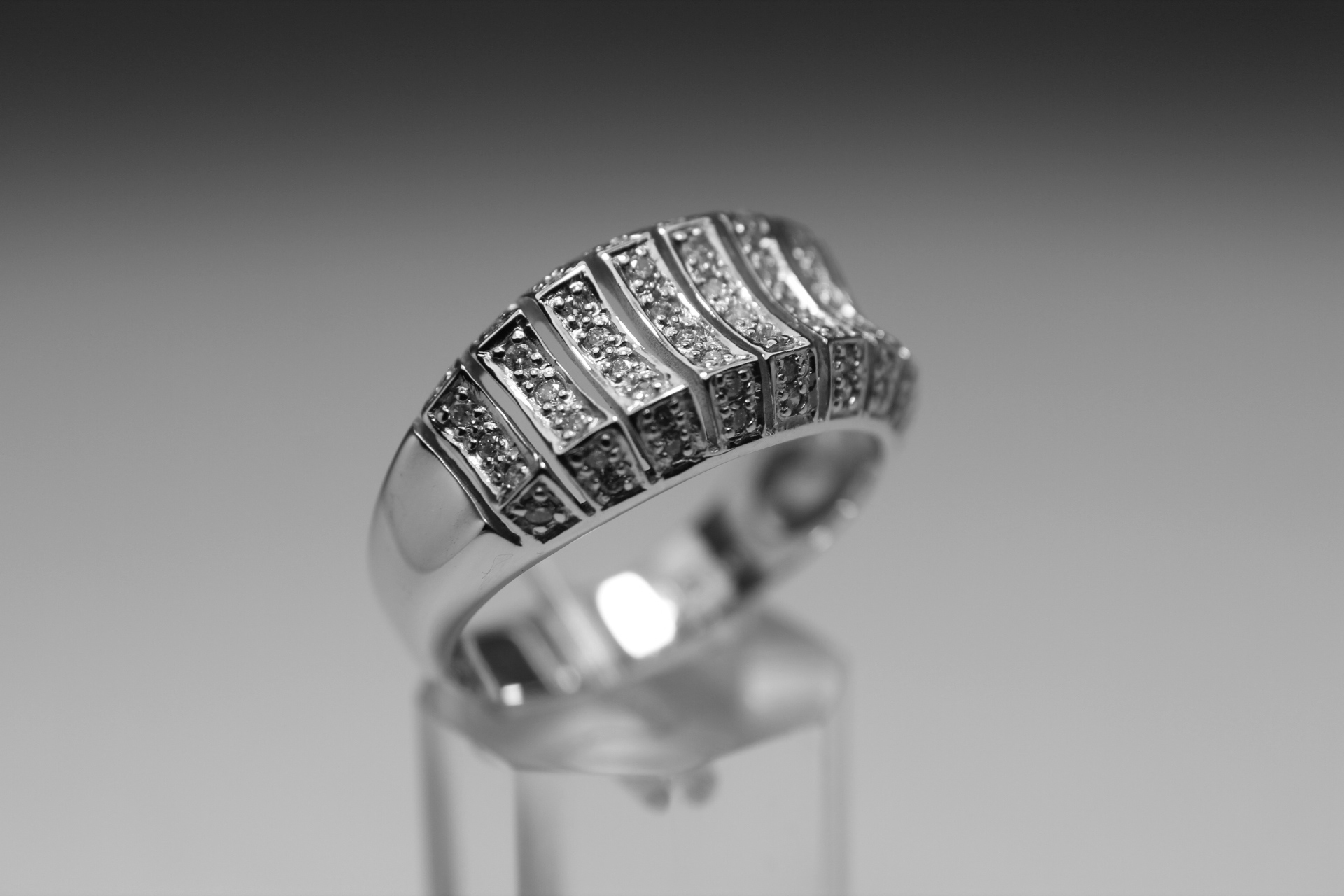 ANILLO ORO BLANCO Y BRILLANTE