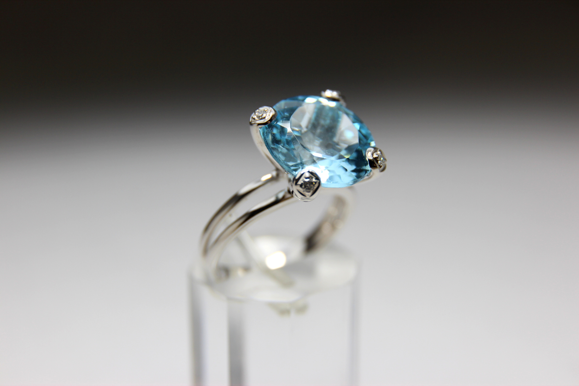 ANELL OR BLANC I BRILLANT