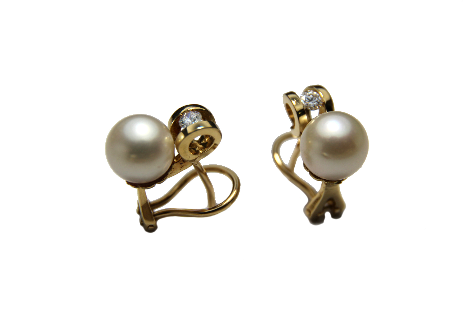 PENDIENTES ORO AMARILLO Y BRILLANTE